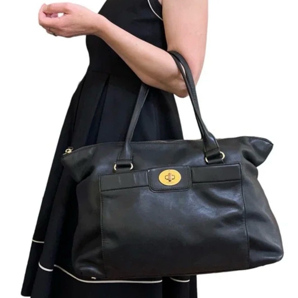 Kate Spade Hampton Road Theresa Black Leather Medium Satchel Bag Black Women's